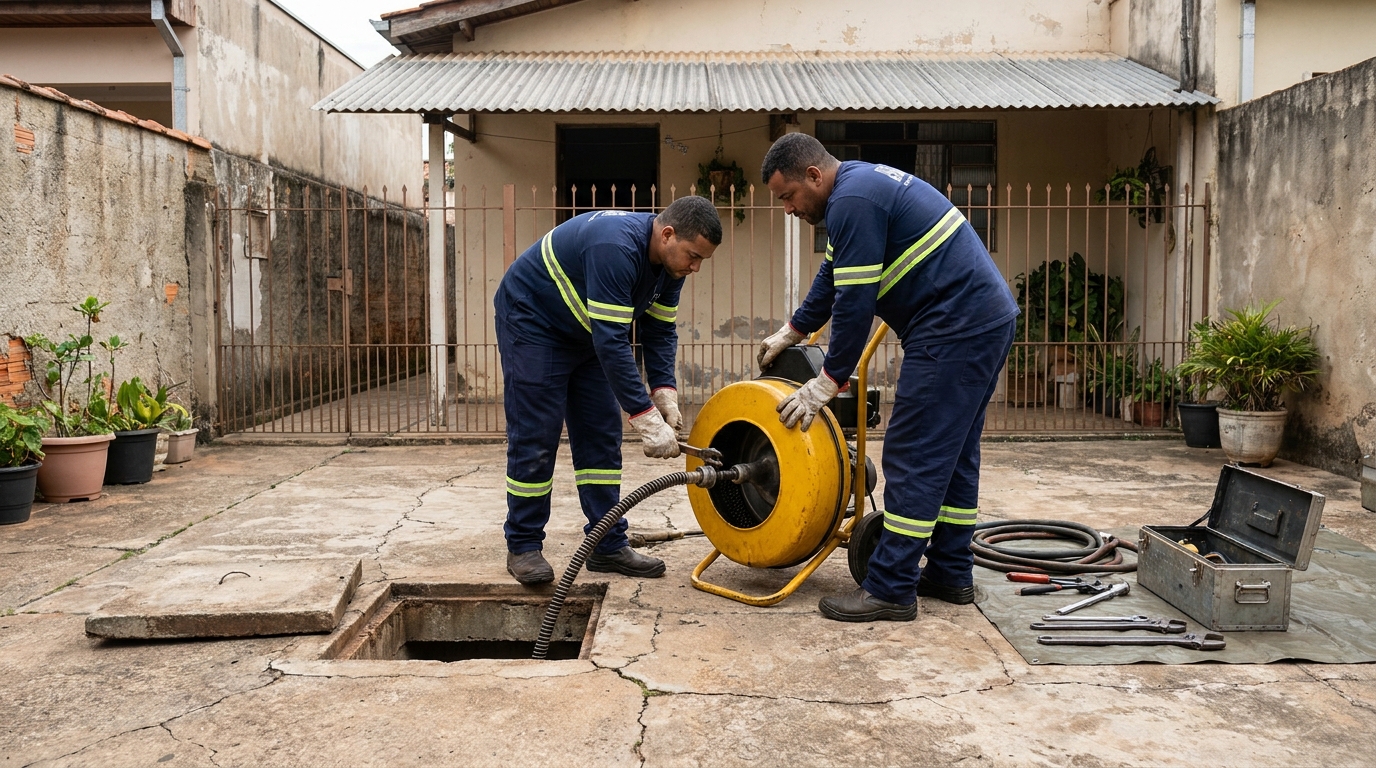 Desentupimento de esgoto em Goiânia‑GO